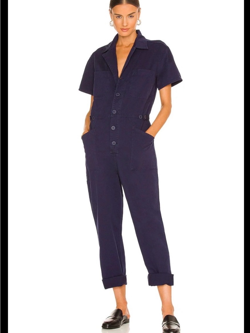 Pistola Grover Jumpsuit in Washed Navy Blue XS
